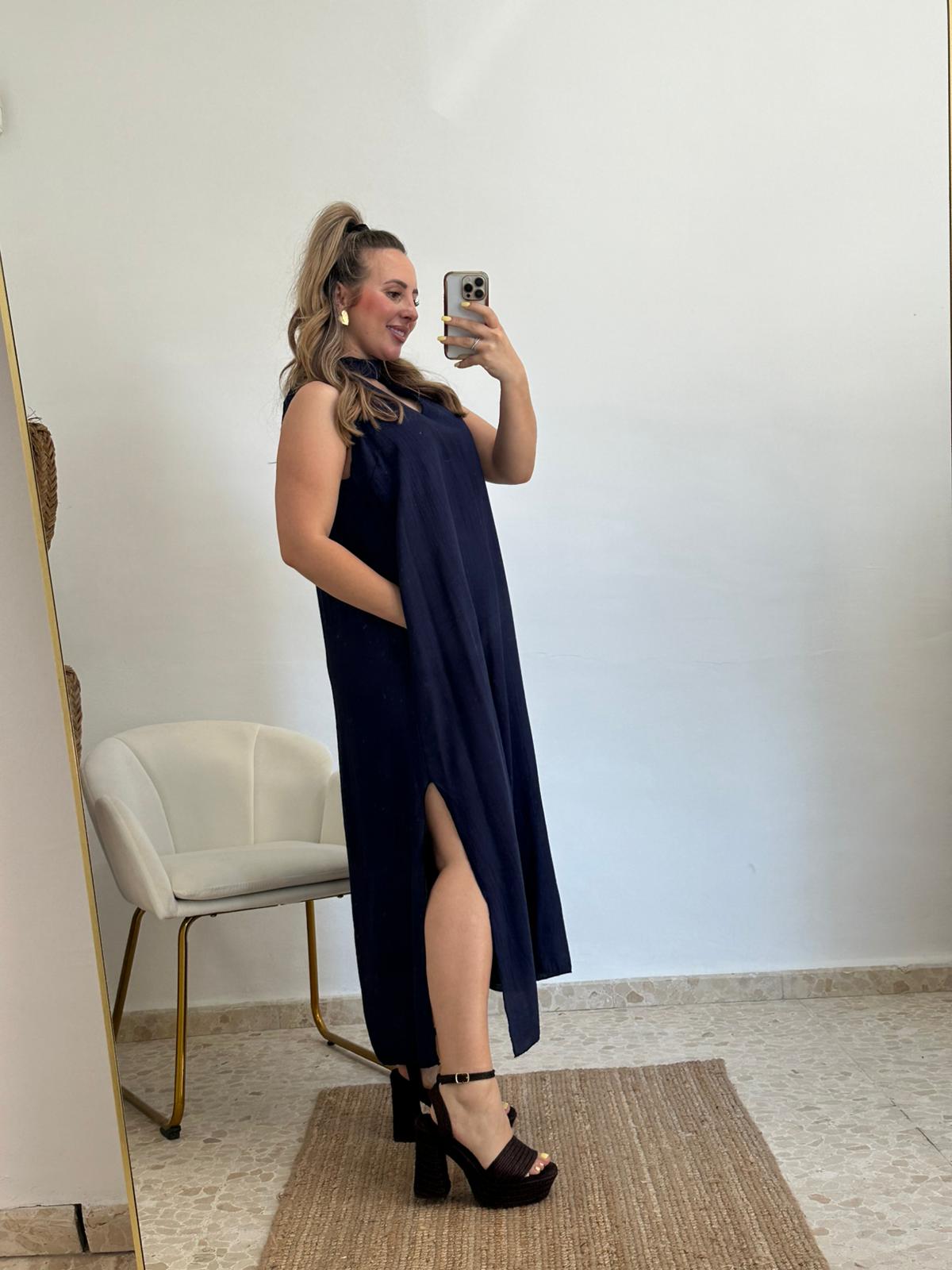 VESTIDO LIA AZUL MARINO