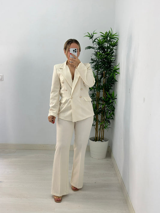 TRAJE CHAQUETA ANA BLANCO