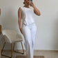 TOP ASIMETRICO BLANCO