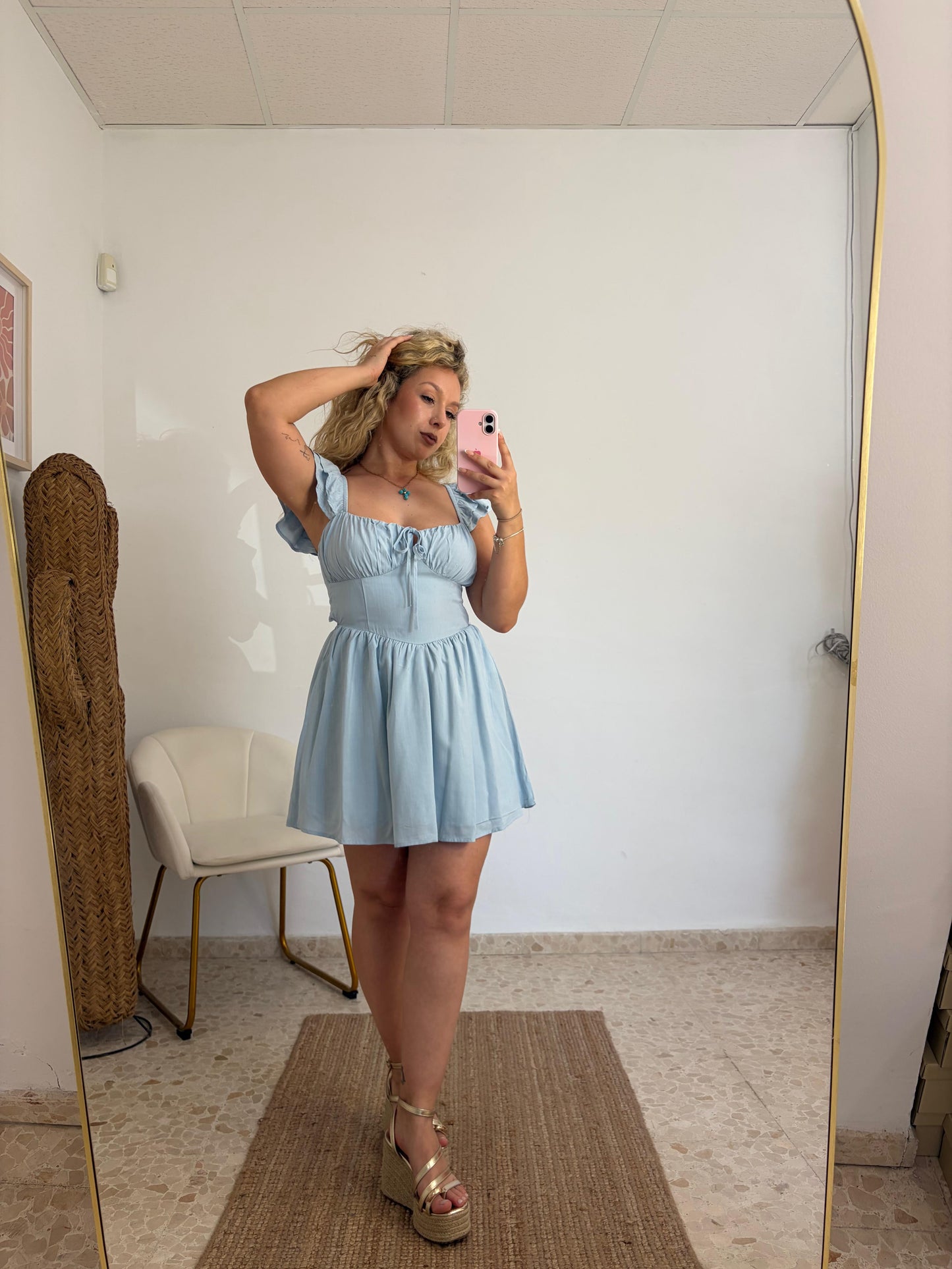 VESTIDO MOJACAR CELESTE