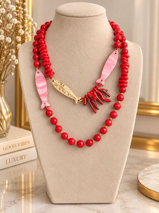 COLLAR PEZ ROJO