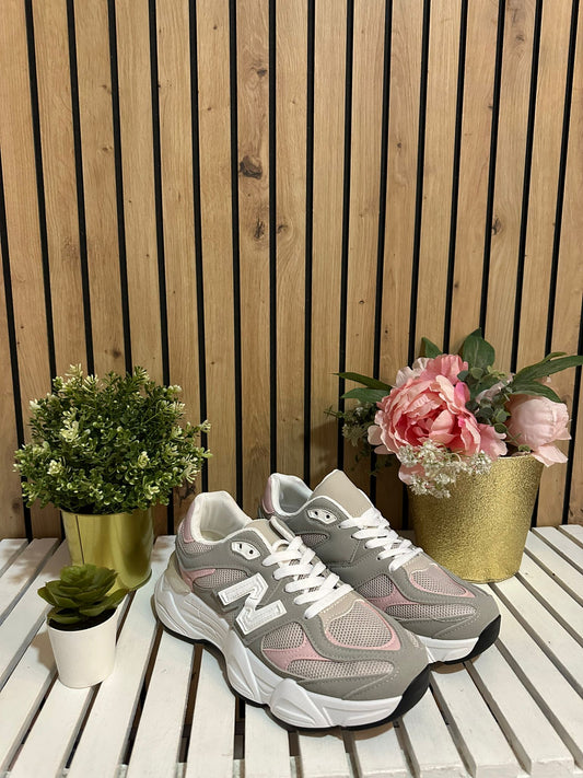 DEPORTIVAS NB ROSA Y GRIS