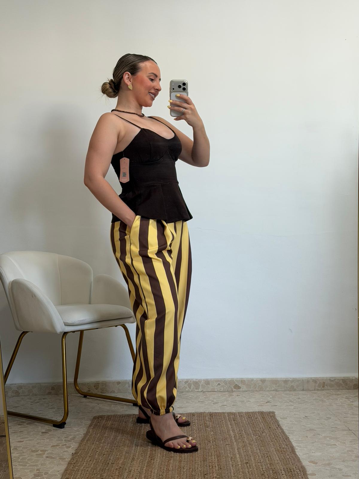 PANTALON RAYAS AMARILLO