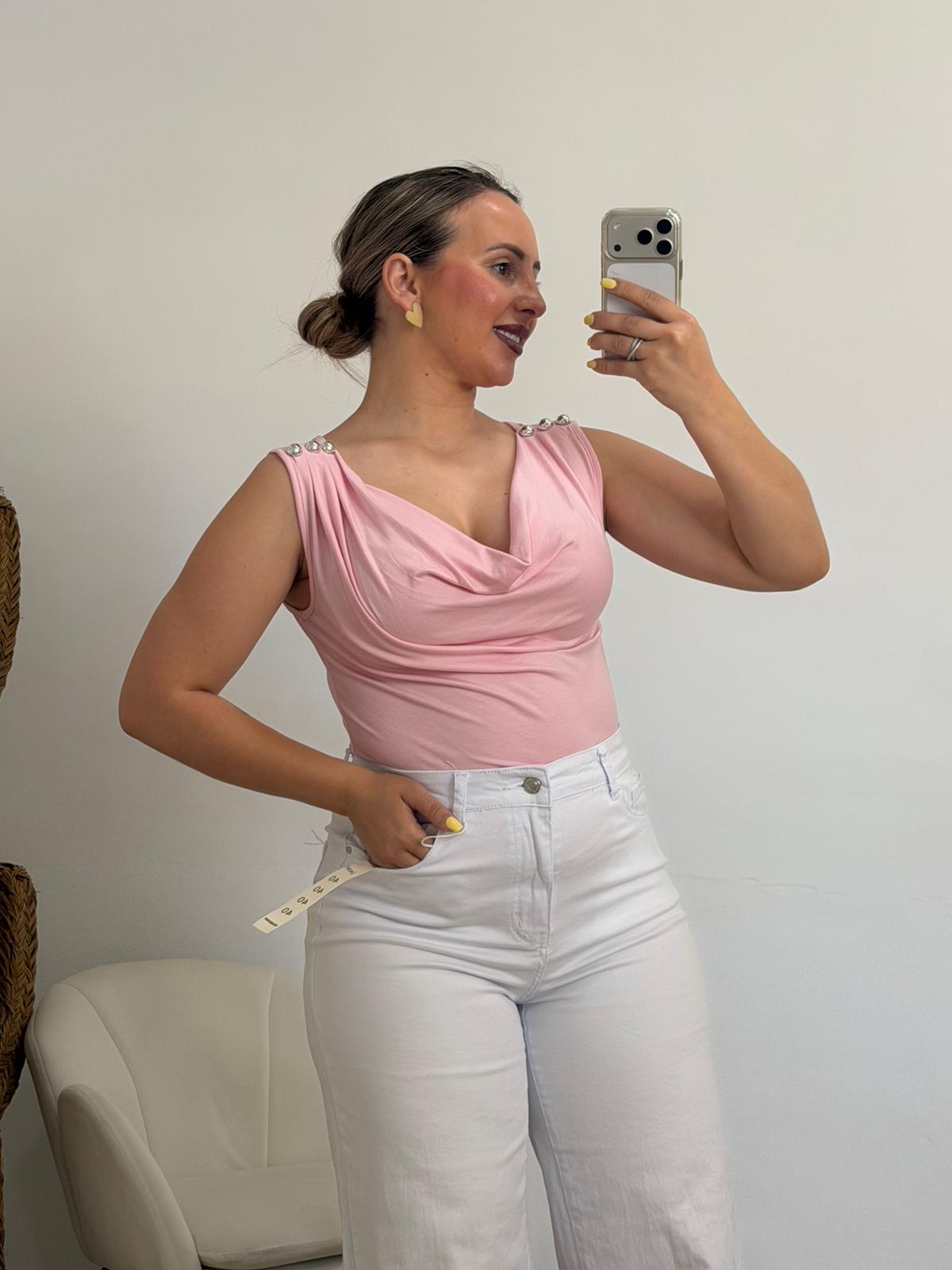 TOP PERLA ROSA