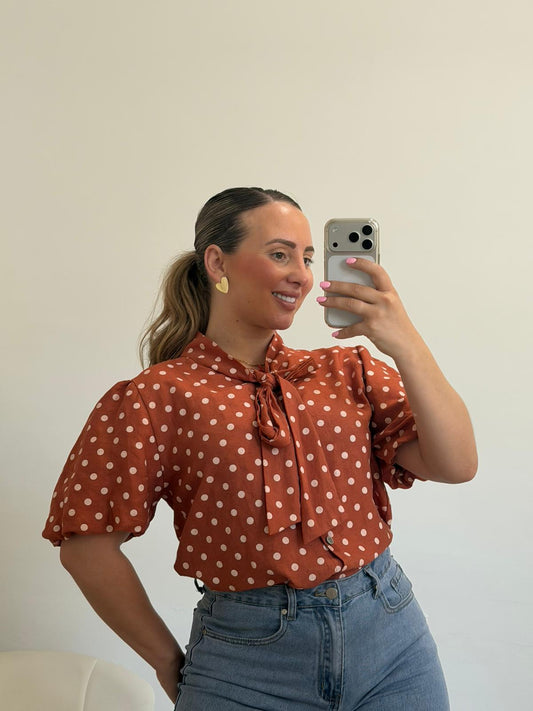CAMISA LUNARES NARANJA