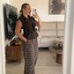 PANTALON CUADROS CHOCOLATE