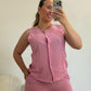 CONJUNTO VICHY ROSA FUCSIA