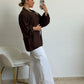 CAMISA Y TOP MARRON CHOCOLATE