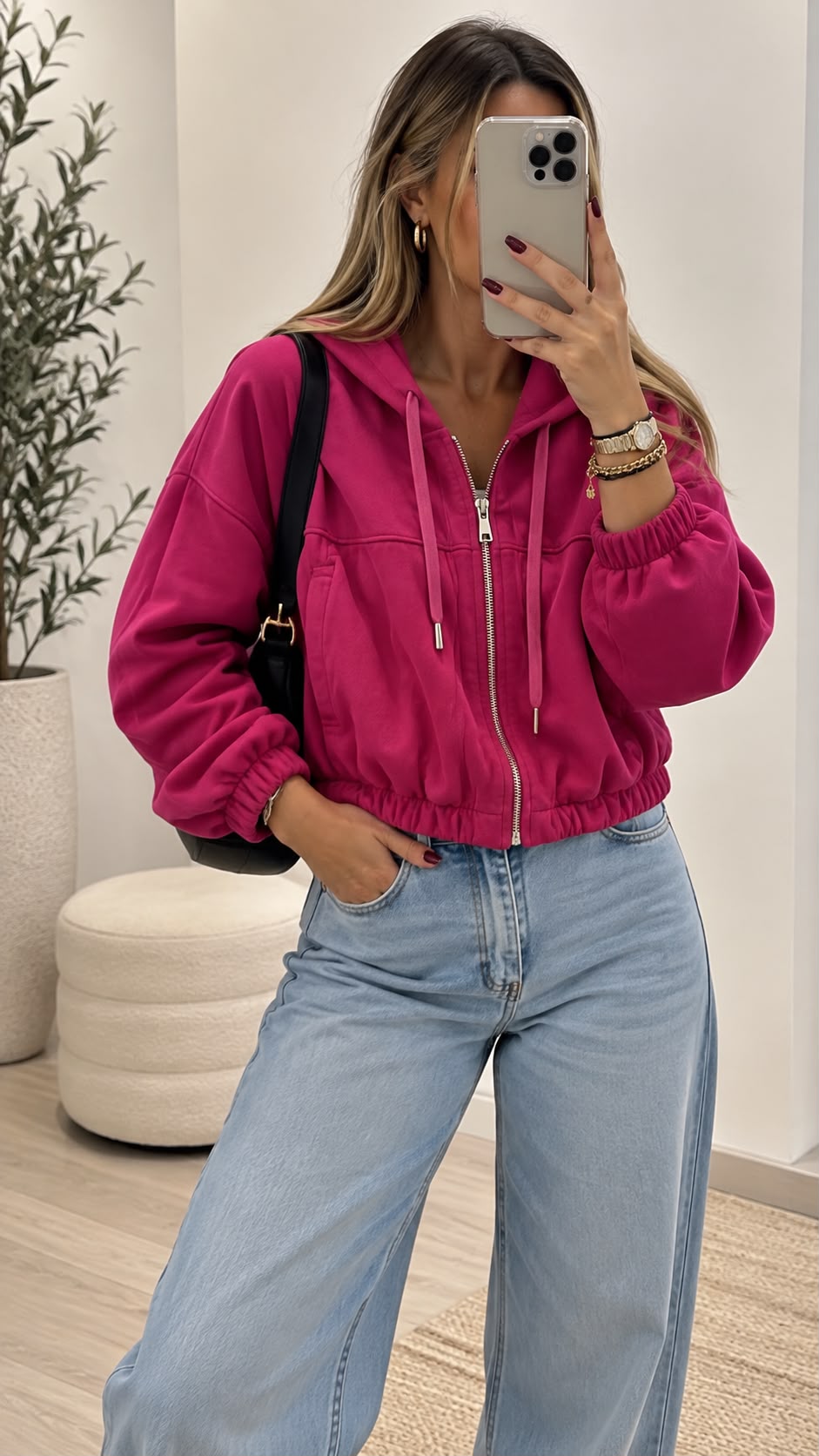CHAQUETA BOMBER ROSA