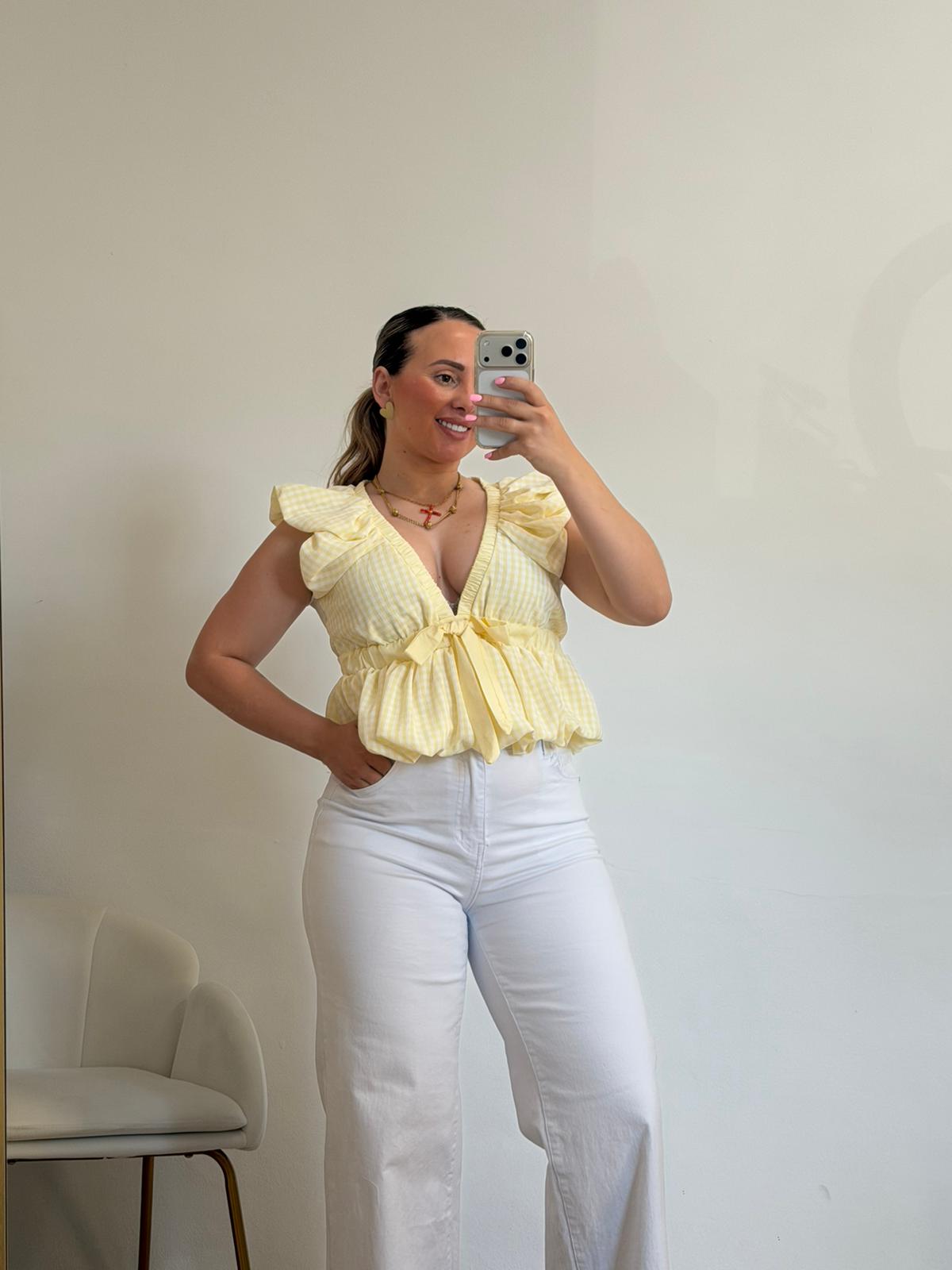 BLUSA CAYETANA AMARILLA