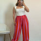 PANTALON GLOBO NARANJA Y ROSA