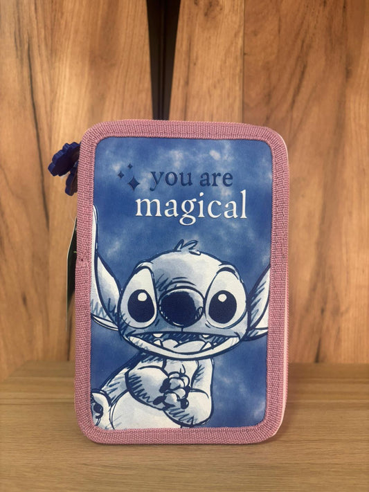 ESTUCHE COLORES STICH ROSA