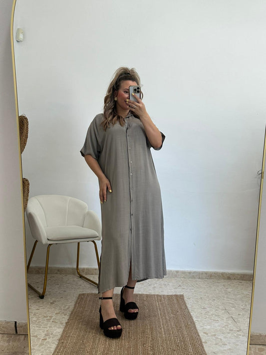 VESTIDO CAMISERO TAUPE