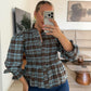CAMISA CUADROS CELESTE