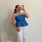 TOP RAYAS AZUL