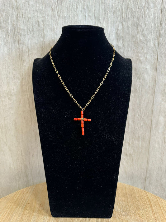 COLLAR CRUZ CORAL