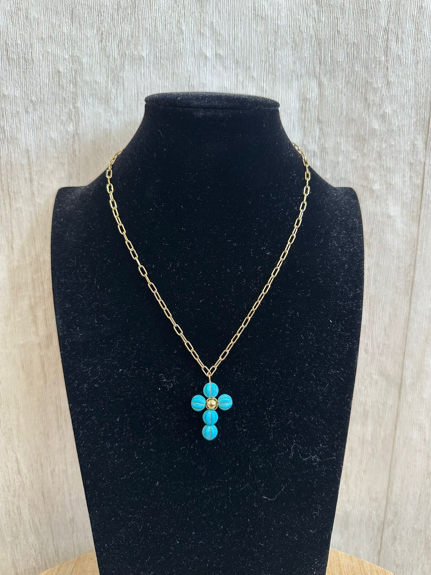 COLLAR CRUZ AZUL