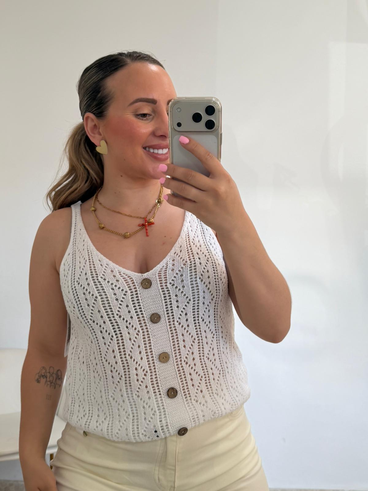 JERSEY CROCHET BLANCO