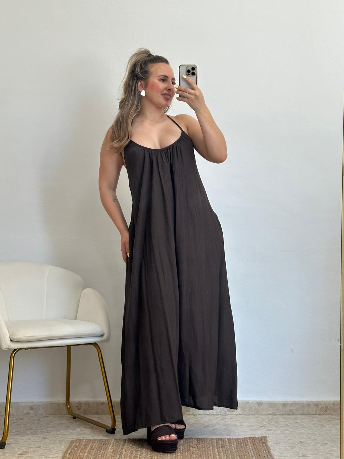 VESTIDO MARTINA MARRON CHOCOLATE