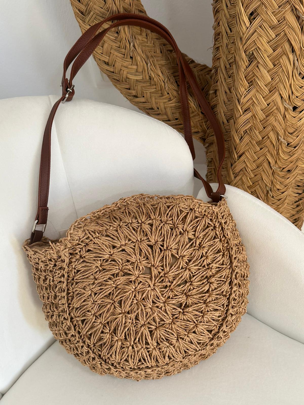 BOLSO FLOR CAMEL