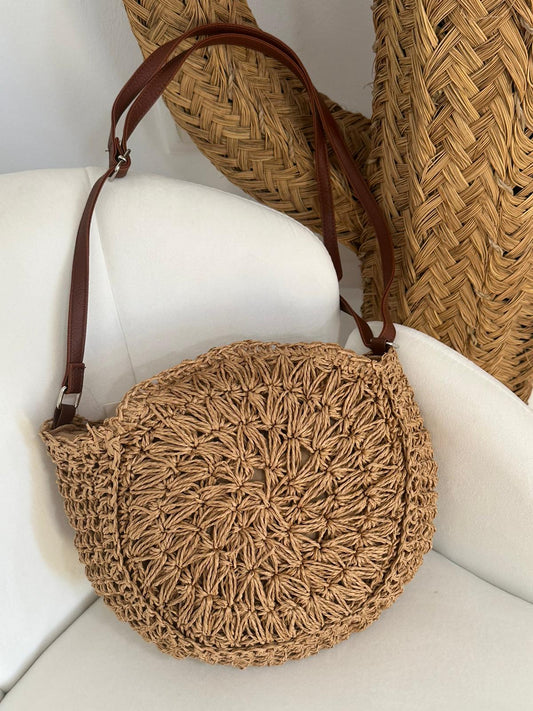 BOLSO FLOR CAMEL