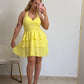 VESTIDO VOLANTES AMARILLO