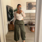 PANTALON SATEN VERDE