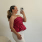 TOP RAYAS BURDEOS Y CORAL