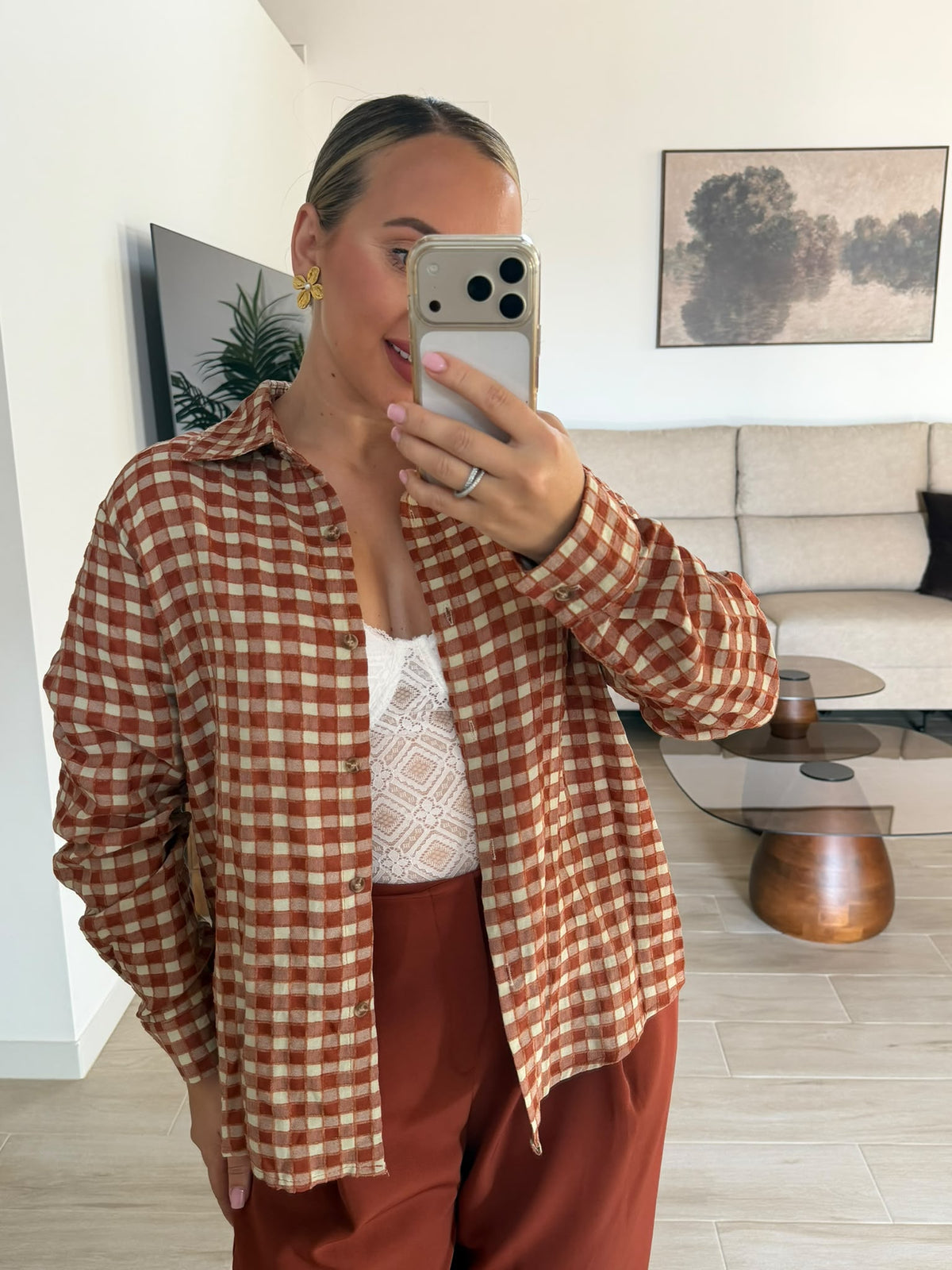 CAMISA OTOÑO TEJA