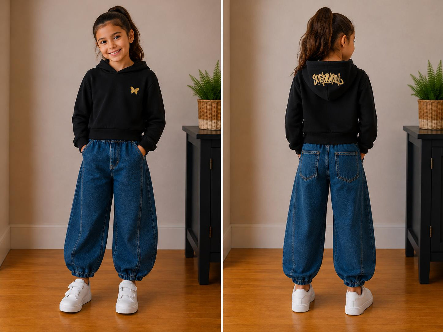 SUDADERA MARIPOSA NEGRA