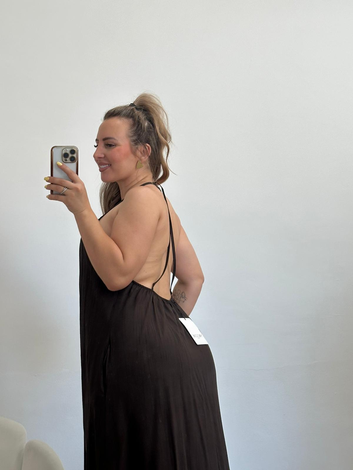 VESTIDO MARTINA MARRON CHOCOLATE