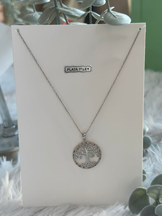 COLLAR ARBOL DE LA VIDA CON CIRCONITAS