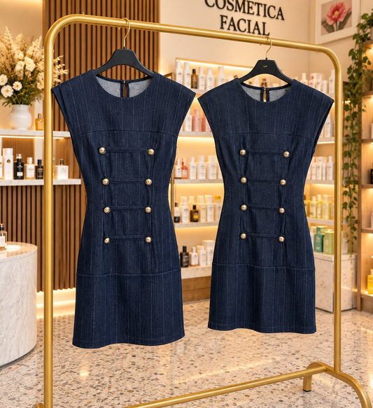 VESTIDO ELASTICO VAQUERO