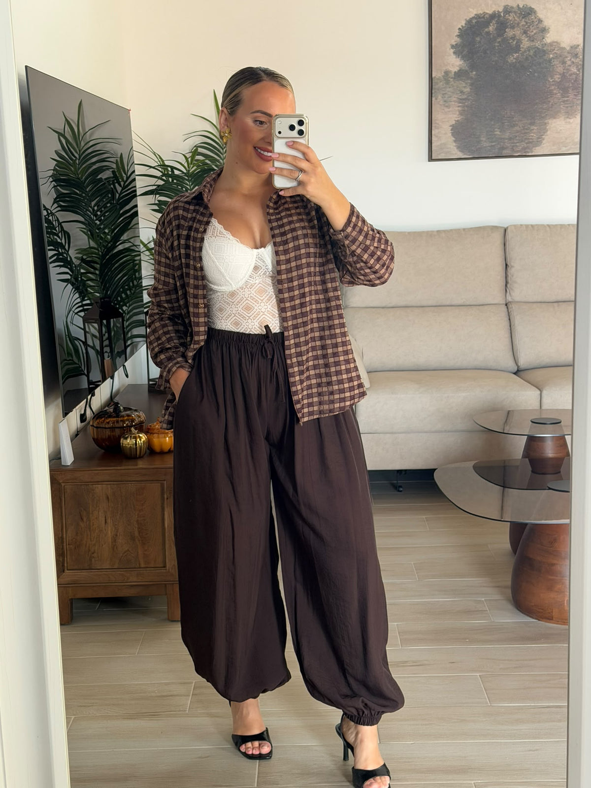 PANTALON FLUIDO MARRON