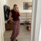 PANTALON CUADROS BURDEOS