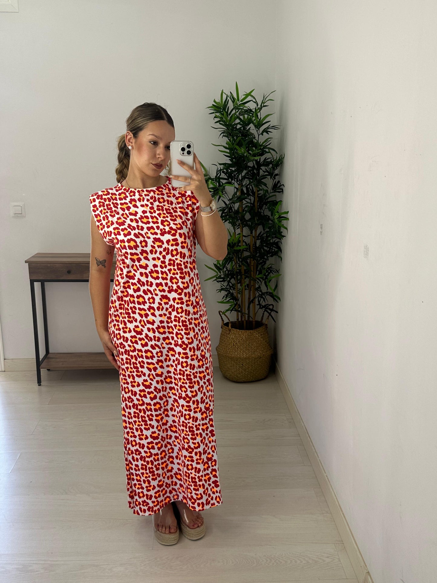 VESTIDO LEOPARDO ROJO