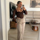 PANTALON SATEN CHAMPAN